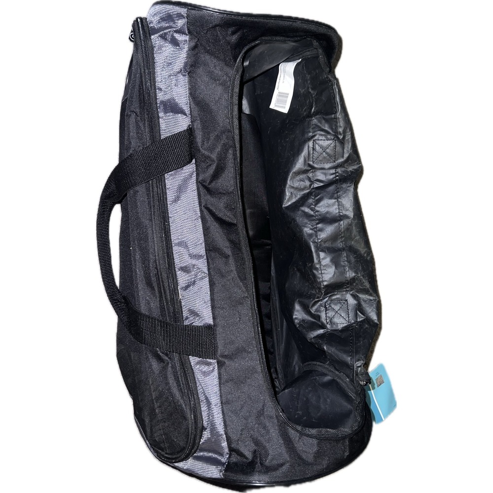 Black Gray Duffel Bag Sport Gym Travel Weekend Carry On Luggage